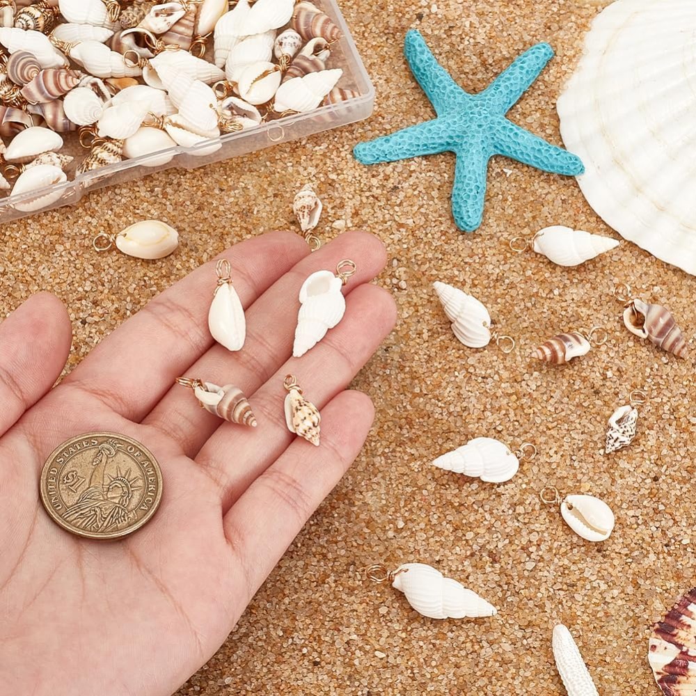 100pcs 4 Styles Natural Shell  - Jewelry Making Tutorial reseña y precio
