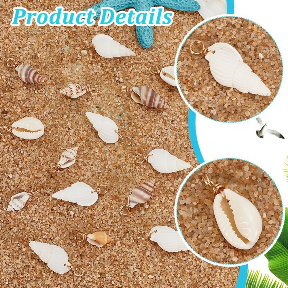 100pcs 4 Styles Natural Shell  - Jewelry Making Tutorial reseña y precio