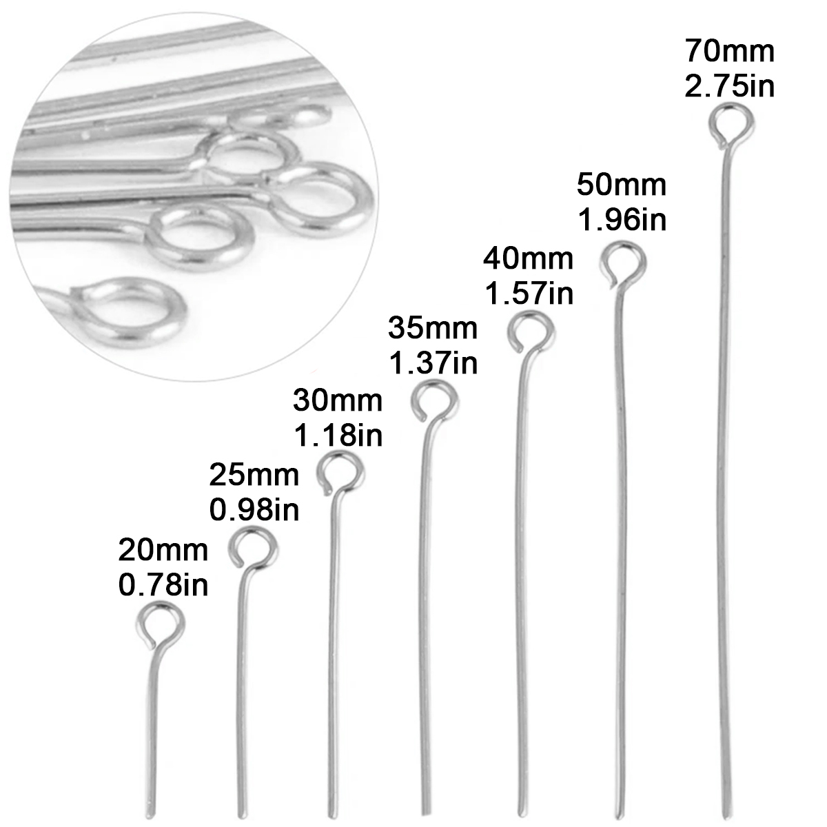 100Pcs/Lot Stainless Steel Eye - Jewelry Making Earring Supplies reseña y precio