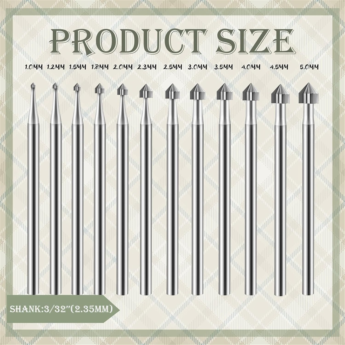 URAZL 12Pc Cylinder Cone Shape - Jewelry Making Drill reseña y precio