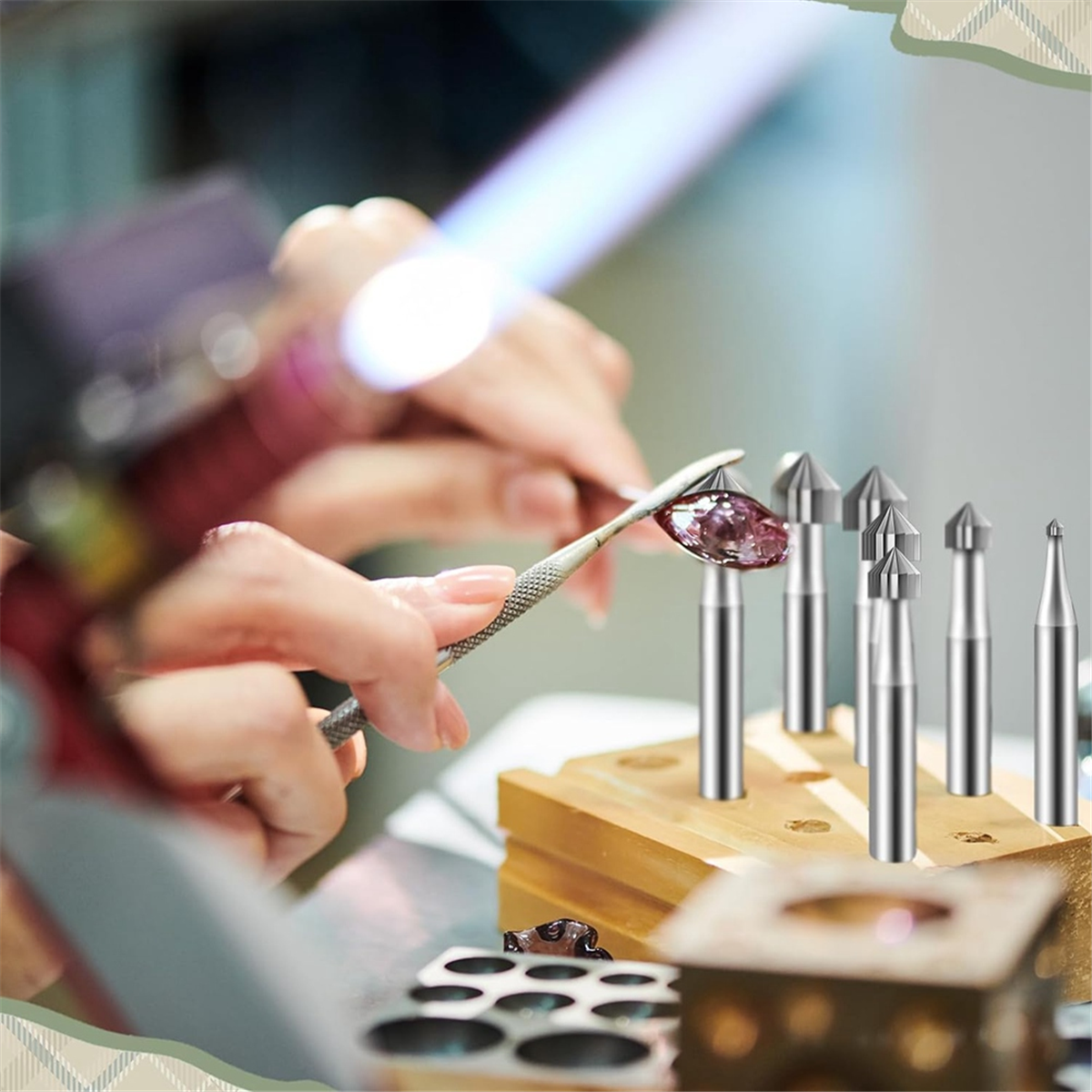 URAZL 12Pc Cylinder Cone Shape - Jewelry Making Drill reseña y precio