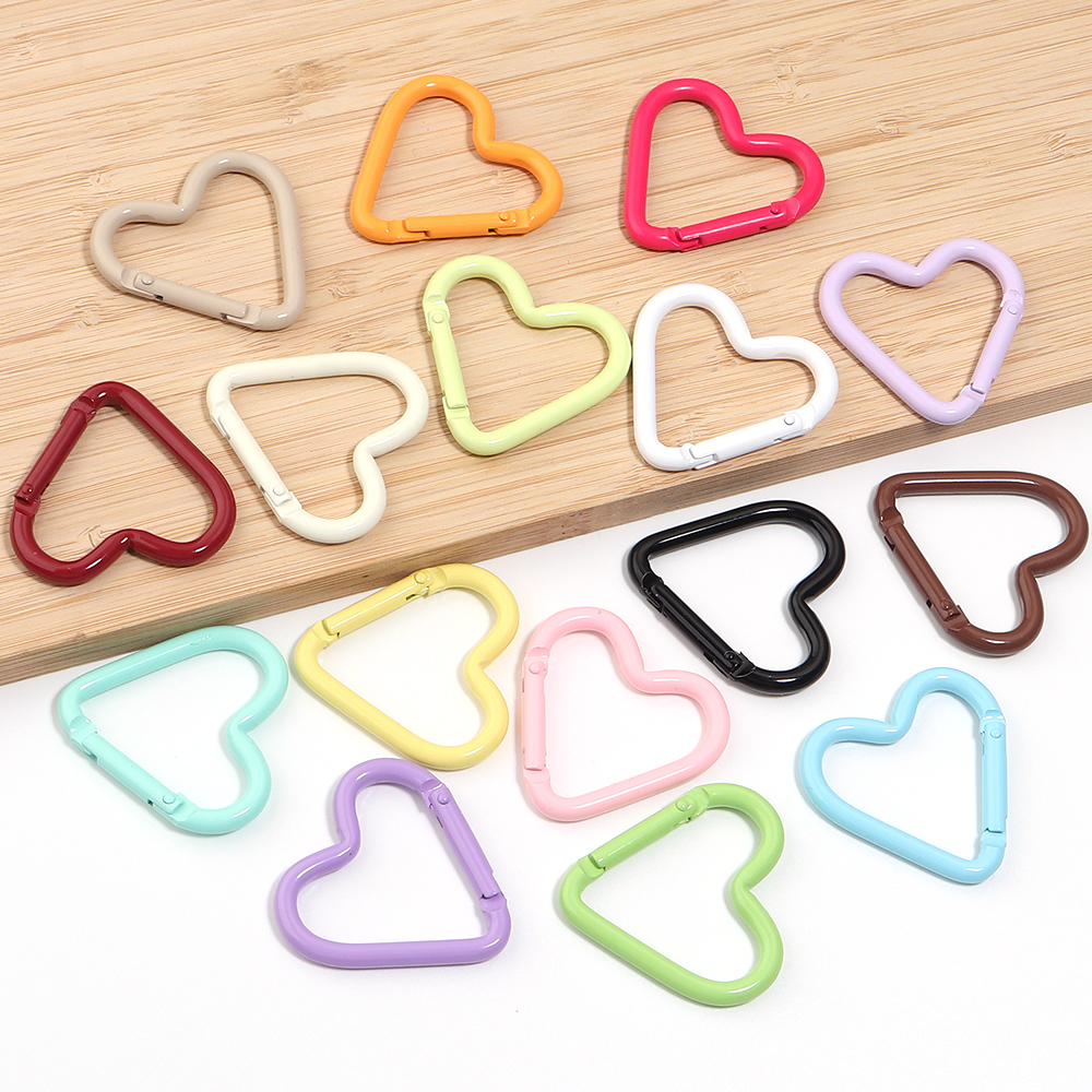 5pcs Colorful Heart-shaped Alu - Jewelry Making Factory reseña y precio