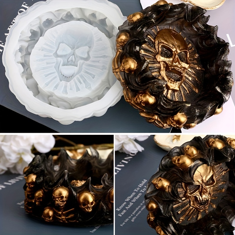 Ashtray mold, skull DIY craft  - Resin Mold Jewelry reseña y precio