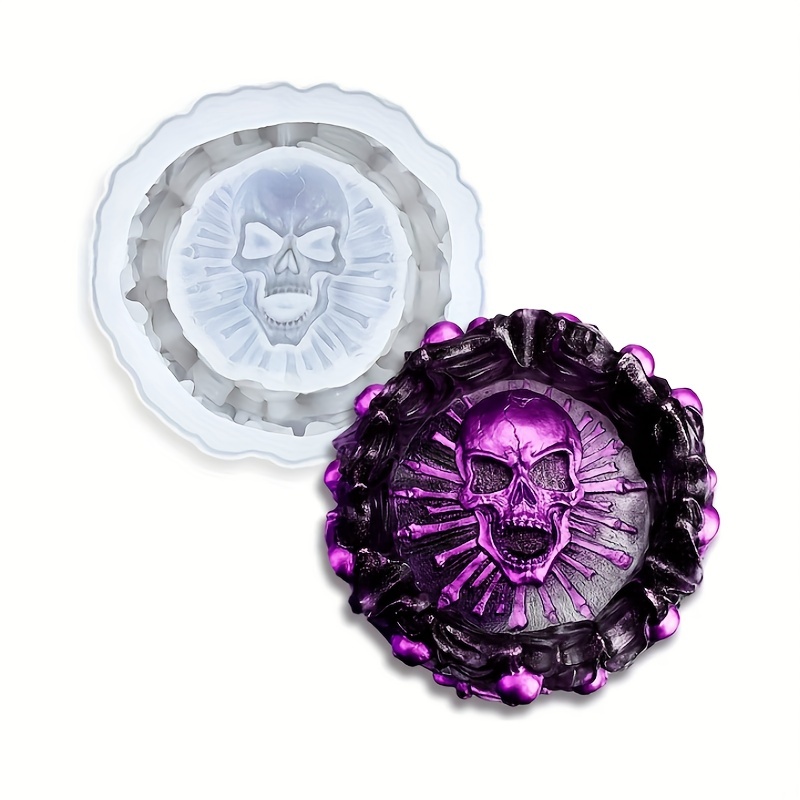 Ashtray mold, skull DIY craft  - Resin Mold Jewelry reseña y precio
