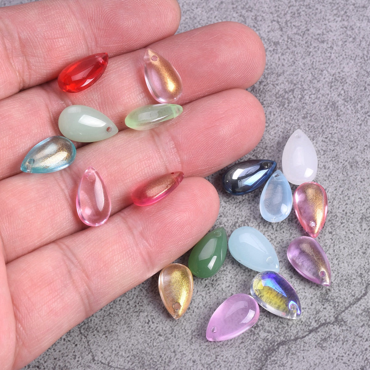 20pcs 14x8mm Teardrop Shape Cr - Jewelry Making Drill reseña y precio