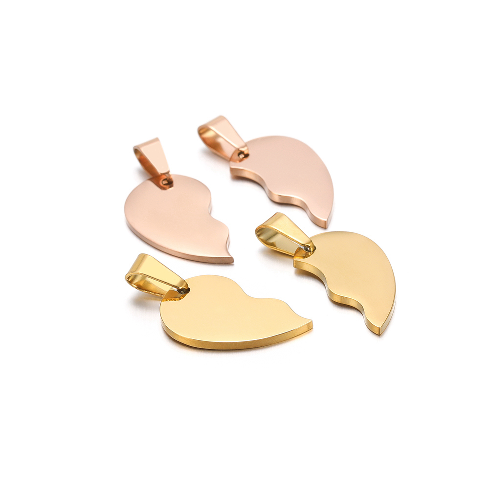 2Pcs/set Stainless Steel Gold  - Jewelry Making For Couples reseña y precio