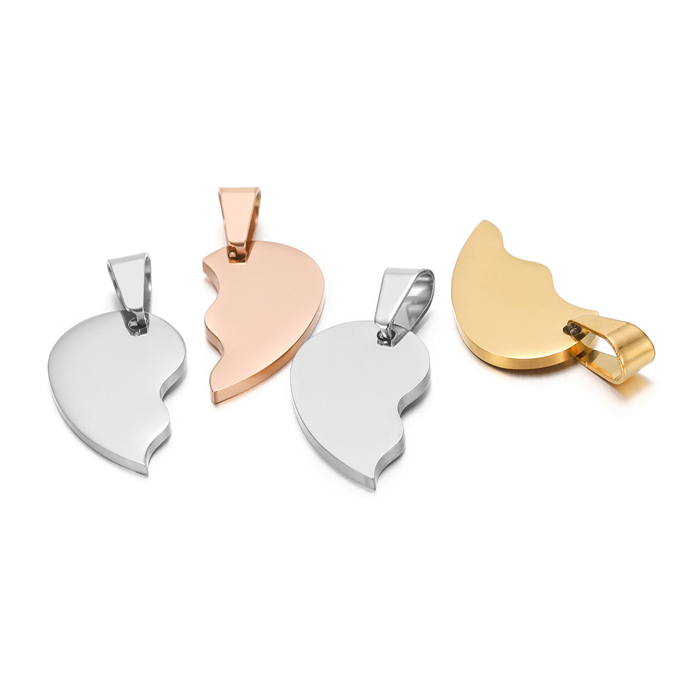 2Pcs/set Stainless Steel Gold  - Jewelry Making For Couples reseña y precio