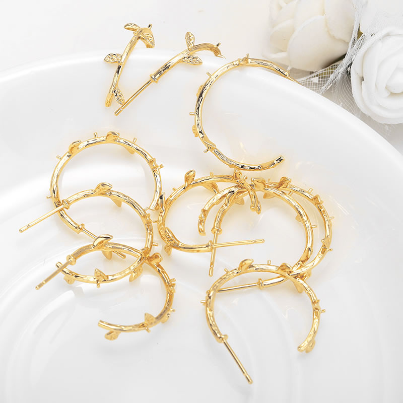 6PCS 18K Gold Color Brass with - Jewelry Making Earrings reseña y precio