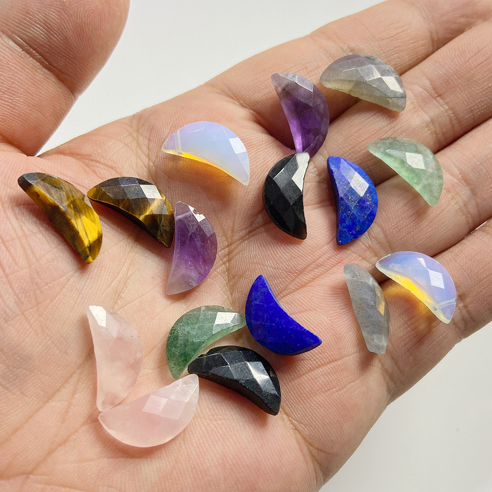 Top Drilled Moon Shape Stone B - Jewelry Making Drill reseña y precio