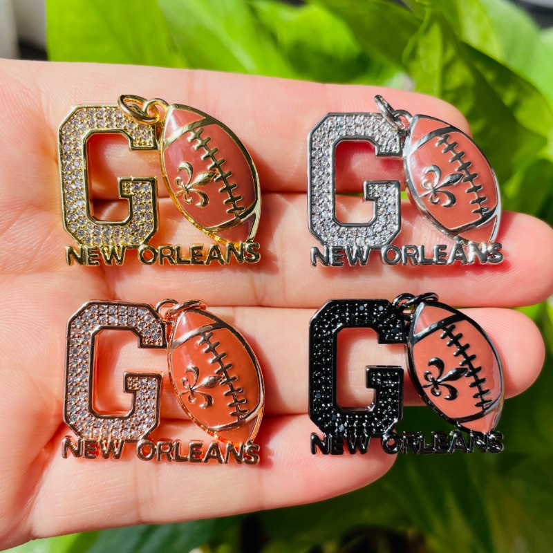 5pcs Micro Pave GO NEW ORLEANS - Jewelry Making New Orleans reseña y precio