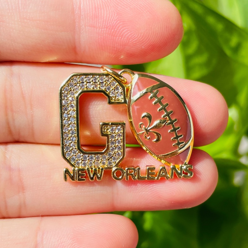 5pcs Micro Pave GO NEW ORLEANS - Jewelry Making New Orleans reseña y precio