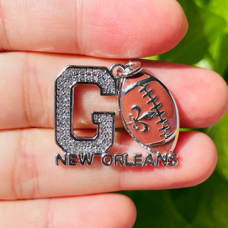 5pcs Micro Pave GO NEW ORLEANS - Jewelry Making New Orleans reseña y precio