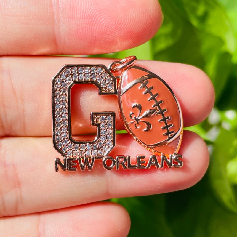 5pcs Micro Pave GO NEW ORLEANS - Jewelry Making New Orleans reseña y precio