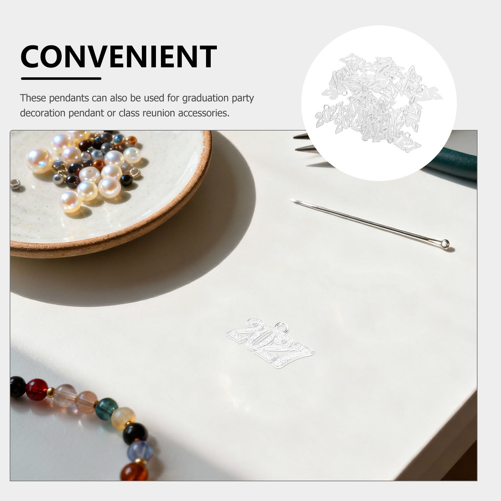 50Pcs 2027 Number Charms Gradu - Jewelry Making Classes reseña y precio