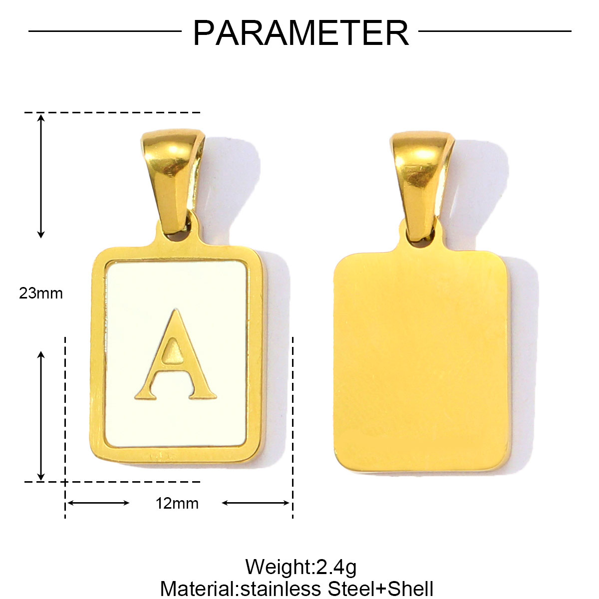 3Pcs/Lot Stainless Steel A-Z R - Jewelry Making For Couples reseña y precio
