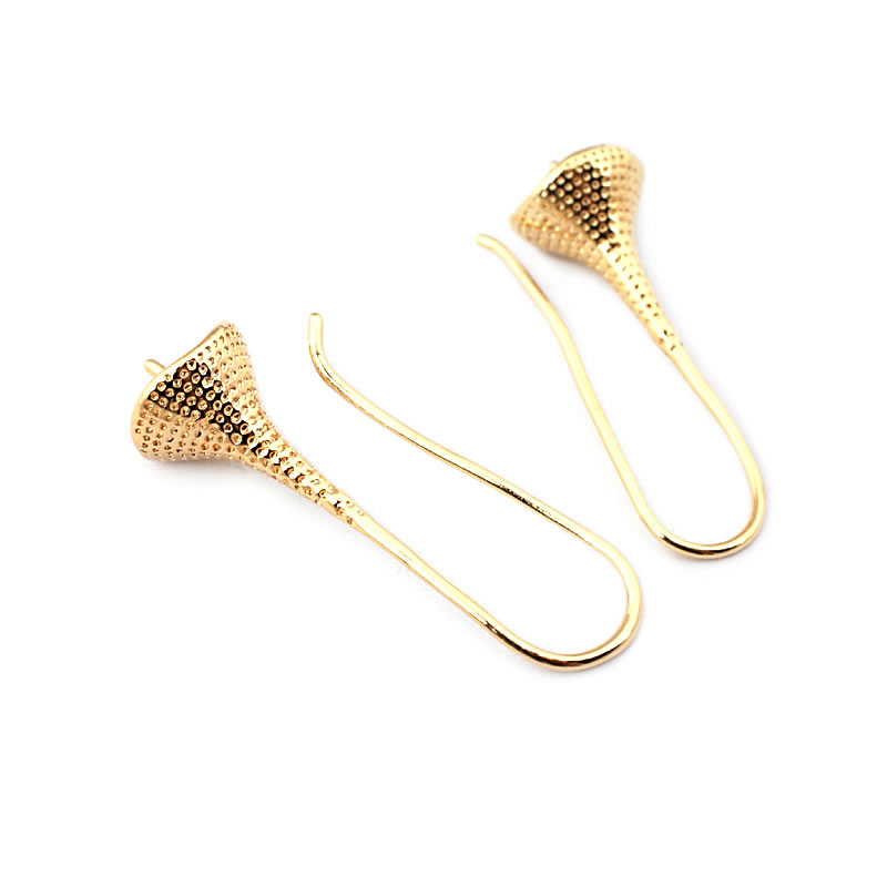 18K Gold Color Brass Can fit H - Jewelry Making Earrings reseña y precio