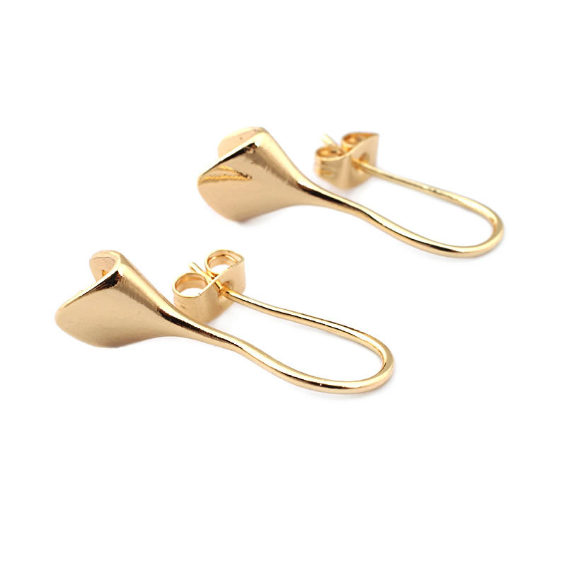 18K Gold Color Brass Can fit H - Jewelry Making Earrings reseña y precio
