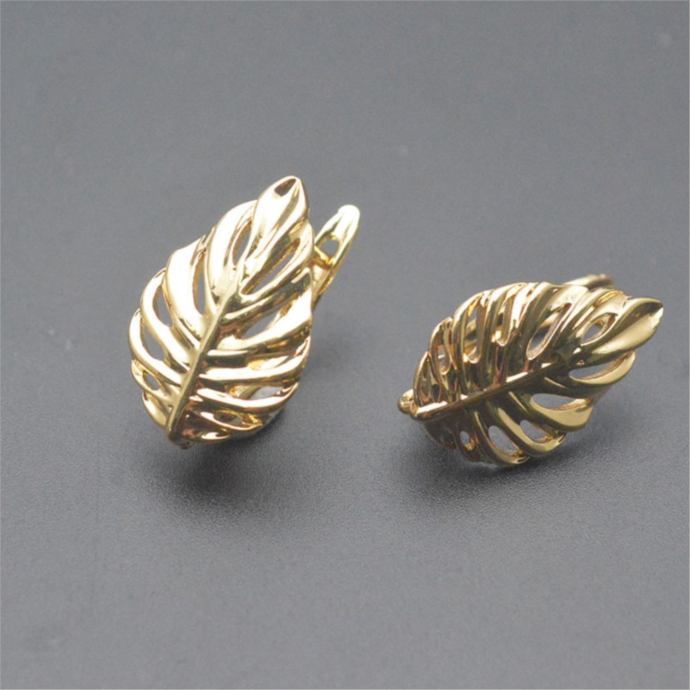 1/2Pcs 18K Gold Plated Brass L - Jewelry Making Earring Supplies reseña y precio
