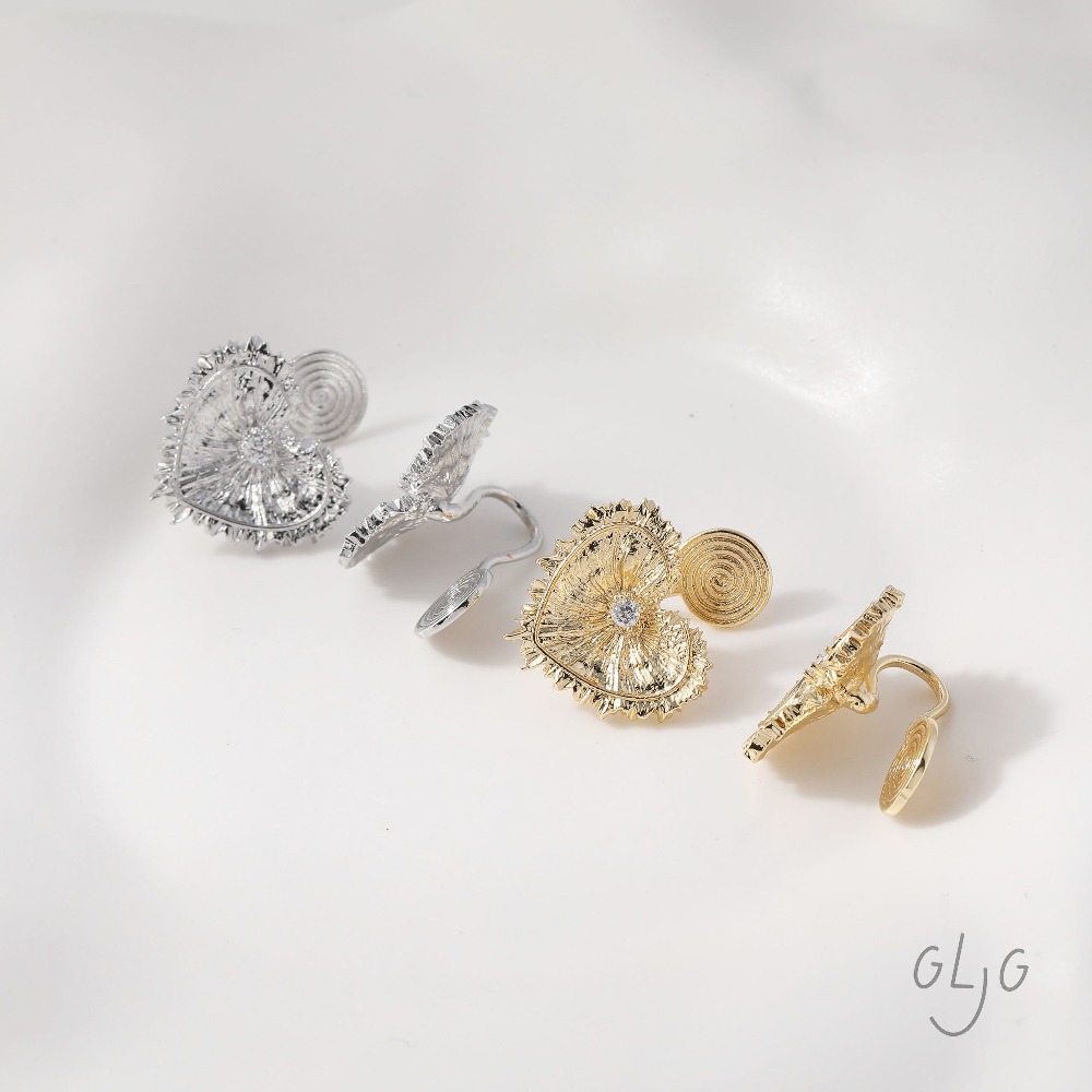 4PCS Heart Charms Stud Earring - Jewelry Making Earring Supplies reseña y precio