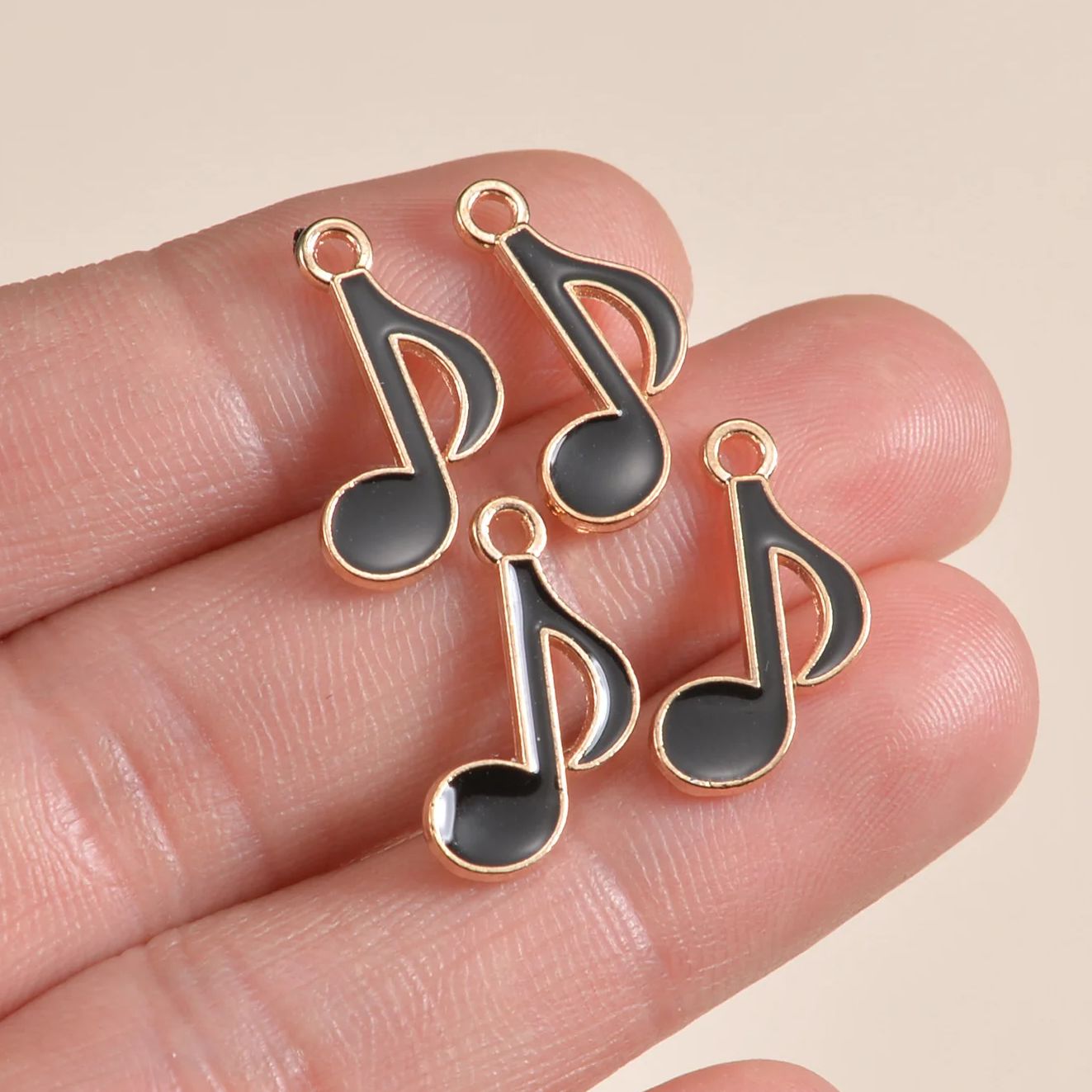 50pcs 12x20mm Cute Enamel Musi - Jewelry Making Notes reseña y precio