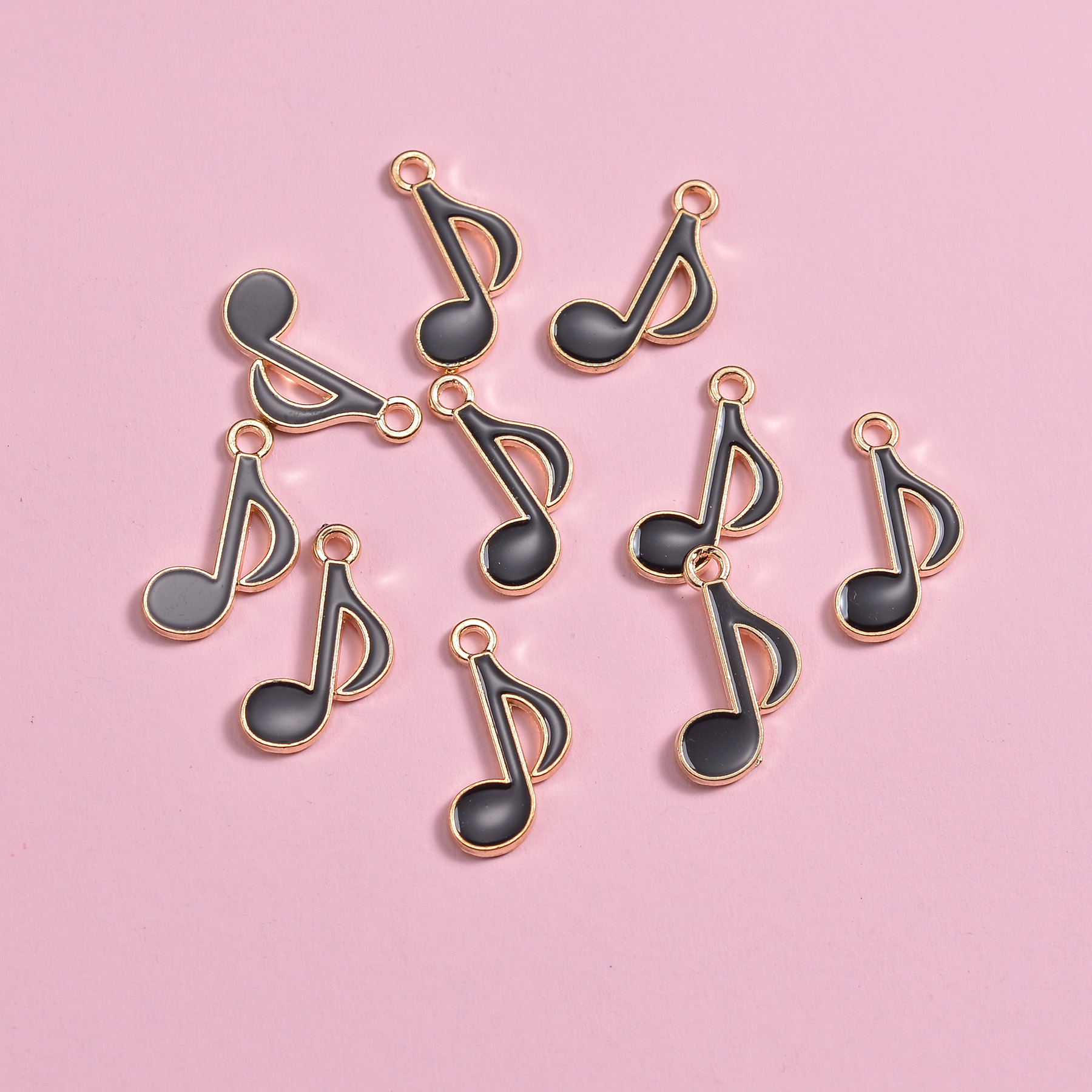 50pcs 12x20mm Cute Enamel Musi - Jewelry Making Notes reseña y precio