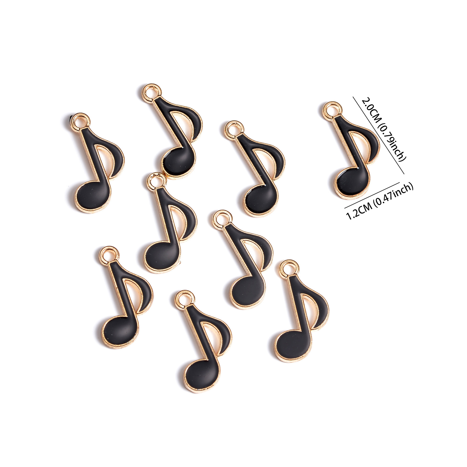 50pcs 12x20mm Cute Enamel Musi - Jewelry Making Notes reseña y precio