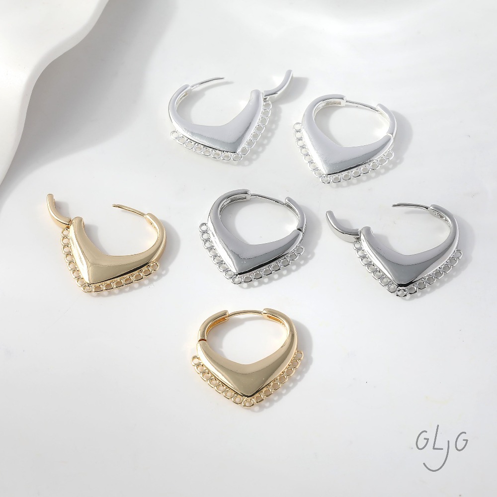 4PCS Dainty Heart Ear Studs Di - Jewelry Making Earring Supplies reseña y precio