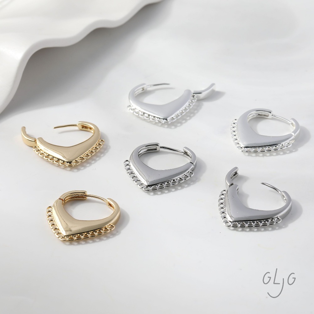 4PCS Dainty Heart Ear Studs Di - Jewelry Making Earring Supplies reseña y precio