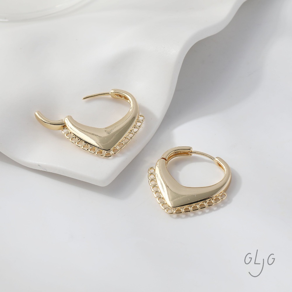 4PCS Dainty Heart Ear Studs Di - Jewelry Making Earring Supplies reseña y precio